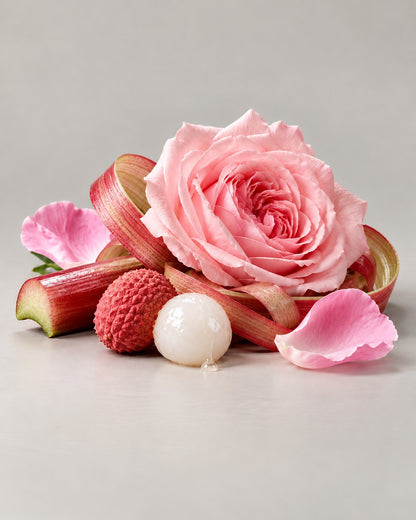 Délice notes: rose, rhubarb and lychee